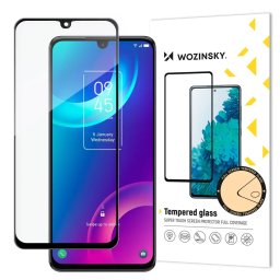 super tough Full Glue tempered glass full screen with Case Friendly TCL 30 Plus black frame