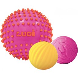 LUDI Set 3 mingii senzoriale, ROZ