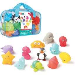 Set 12 jucarii de baie animale marine LUDI