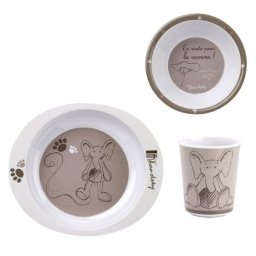 Set pentru masa din melamina Elefant Thermobaby