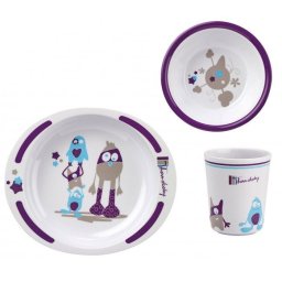 Set pentru masa din melamina LITTLE MONSTER Thermobaby
