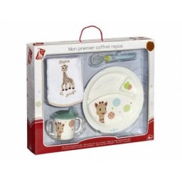 Set pentru masa Girafa Sophie baloane cutie cadou