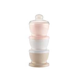 Recipient 3 compartimente lapte praf/ mancarica- Powder Pink
