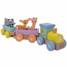 Studio Circus Set trenulet din lemn cu animale