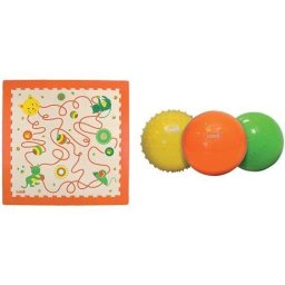 Pachet-Covoras din spuma Pisica+Set 3 Mingi senzoriale