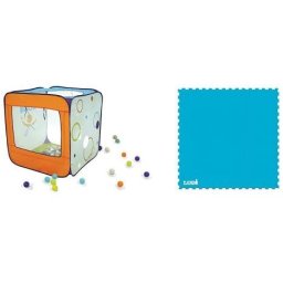 Pachet-Cort pliabil patrat+Covoras din spuma Sport