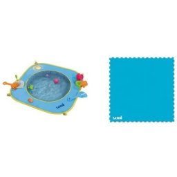 Pachet-Minipiscina de plaja cu jucarii 123 SOARE+Covoras din spuma Sport