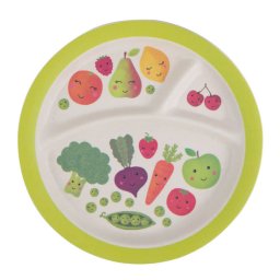 Farfurie din bambus Happy Fruitt & Veg