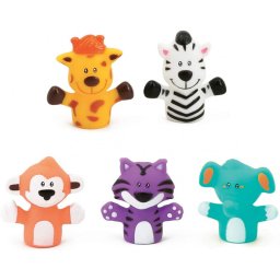 LUDI Set 5 marionete deget „SAFARI ANIMALS”