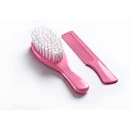 Set perie si pieptan pentru bebelusi Thermobaby-Rose bonbon