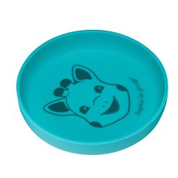 Farfurie turcoaz din silicon Girafa Sophie, Vulli