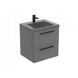 Set mobilier suspendat Ideal Standard I.Life B 60cm,cu 2 sertare,gri quartz mat