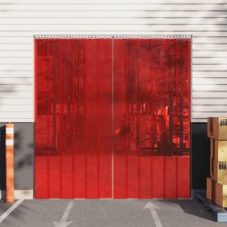 Perdea pentru usa, rosu, 300 mmx2,6 mm 25 m, PVC GartenMobel Dekor