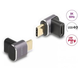 Adaptor USB4 type C 100W/8K60Hz T-M unghi 90 grade, Delock 60059