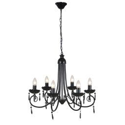 Lampa de tavan Candelabru elegant negru 6 fasunguri pentru becuri GartenMobel Dekor