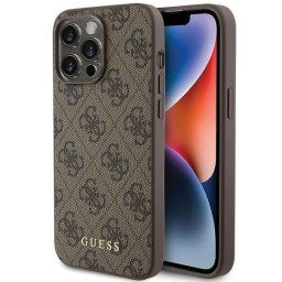 Husa 4G Metal Gold Logo case for iPhone 15 Pro Max - brown