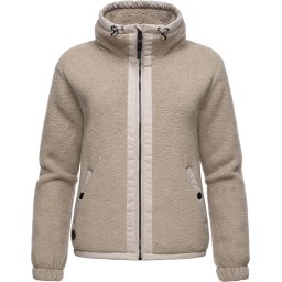 Ragwear Jachetă fleece 'Nordicka' bej / alb