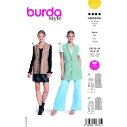 Tipar vesta pentru femei cu rever si buzunare