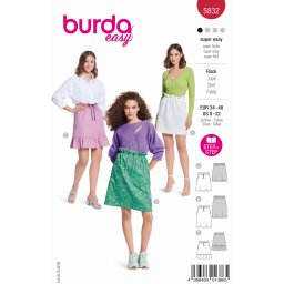 Tipar fusta pentru femei cu snur in talie si volan la tiv