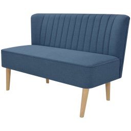Canapea cu material textil, 117 x 55,5 x 77 cm, albastru GartenMobel Dekor