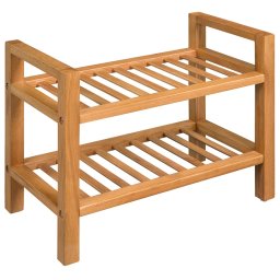 Pantofar cu 2 rafturi, 50x27x40 cm, lemn masiv de stejar GartenMobel Dekor