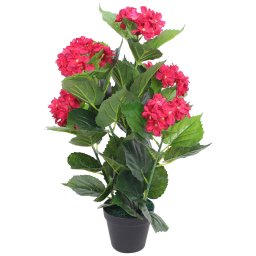Hortensie artificiala cu ghiveci 60 cm, rosie GartenMobel Dekor