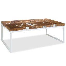 Masuta de cafea din tec si rasina, 110 x 60 x 40 cm GartenMobel Dekor