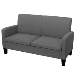 Canapea cu 2 locuri, 135 x 65 x 76 cm, gri închis GartenMobel Dekor