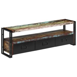 Comoda TV, 120 x 30 x 40 cm, lemn masiv reciclat GartenMobel Dekor
