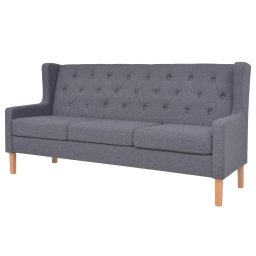 Canapea cu 3 locuri, material textil, gri GartenMobel Dekor
