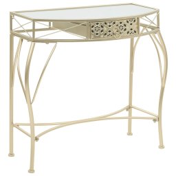 Masa laterala stil frantuzesc, auriu, 82 x 39 x 76 cm, metal GartenMobel Dekor