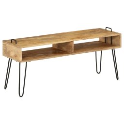 Comoda TV din lemn masiv de mango, 110 x 35 x 45 cm GartenMobel Dekor