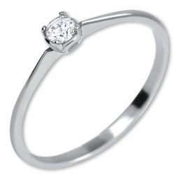 Soliter Inel de logodnă din aur alb cu cristal 226 001 01036 07 58 mm