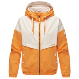 MARIKOO Geacă funcțională 'Liubkaa' portocaliu / alb lână