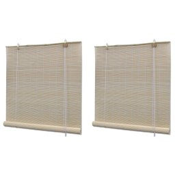 Jaluzele din bambus natural tip rulou, 2 buc., 120 x 160 cm GartenMobel Dekor