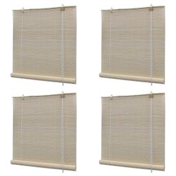 Jaluzele din bambus natural tip rulou, 4 buc., 120 x 160 cm GartenMobel Dekor