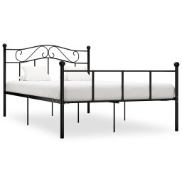Cadru de pat, negru, 120 x 200 cm, metal GartenMobel Dekor