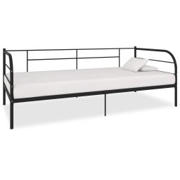 Cadru pat de zi, negru, 90 x 200 cm, metal GartenMobel Dekor