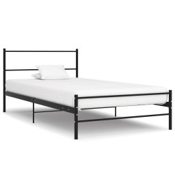 Cadru de pat, negru, 100 x 200 cm, metal GartenMobel Dekor