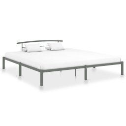 Cadru de pat, gri, 200 x 200 cm, metal GartenMobel Dekor