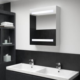 Dulap de baie cu oglinda si LED-uri, 50x13,5x60 cm GartenMobel Dekor