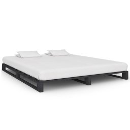 Cadru de pat din paleti, gri, 160 x 200 cm, lemn masiv de pin GartenMobel Dekor