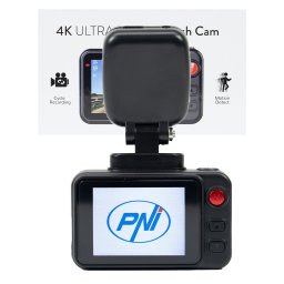 Camera auto DVR PNI Voyager S2500 WiFi, 4K UHD, ecran 2 inch, inregistrare ciclica, monitorizare parcare, detectie miscare, inre