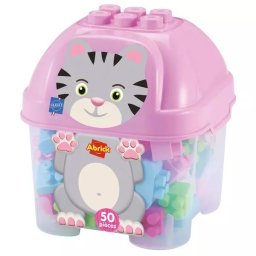 Abrick: Set 50 cuburi de construcție în cutie cu model pisică