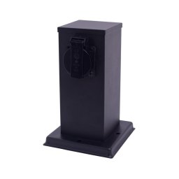 Stâlp de prize de exterior 1Z 230V IP44 20 cm negru