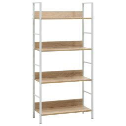Etajera carti 4 rafturi, stejar, 60x27,6x124,5cm lemn prelucrat GartenMobel Dekor