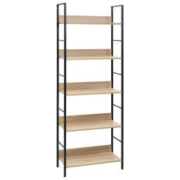 Etajera carti 5 rafturi, stejar 60x27,6x158,5 cm lemn prelucrat GartenMobel Dekor