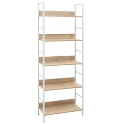 Etajera carti 5 rafturi, stejar, 60x27,6x158,5cm lemn prelucrat GartenMobel Dekor