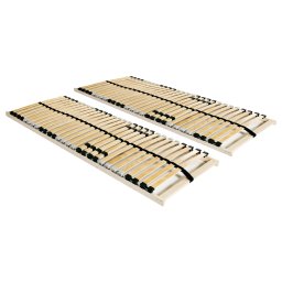 Baze de pat cu sipci, 2 buc., 28 sipci, 7 zone, 90 x 200 cm GartenMobel Dekor