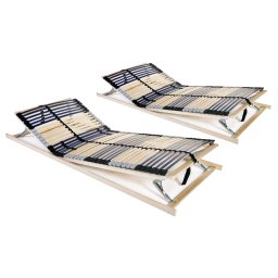 Baze de pat cu sipci, 2 buc., 42 sipci, 7 zone, 90 x 200 cm GartenMobel Dekor